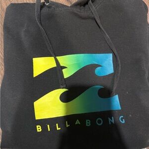 Billabong Black Backpack with Blue and Yellow Accents